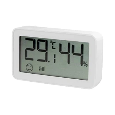 Abbildung von LogiLink SH0115 Wi Fi Smart Home Thermo Hygrometer Luftqualität Messgerät, über App steuerbar, IP30, Tuya kompatibel, unterstützt Amazon Alexa und Google