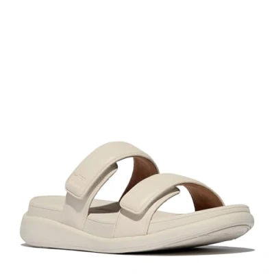 Abbildung von Fitflop GO Adjustable Flatform Twobar Pantolette flach, Damen, Größe: 37, Paris beige Schuhe