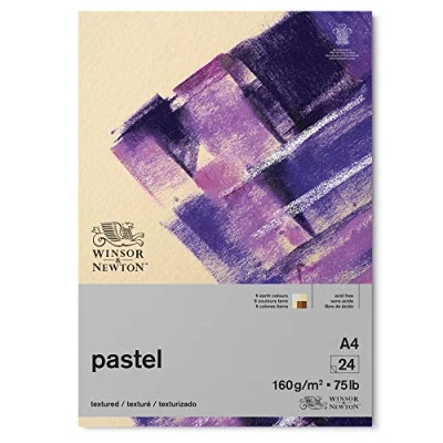 Abbildung von Winsor &amp; Newton 6660765 Pastellpapier im Block mit Erdfarben 24 Blatt DIN A4, 160g/m², FSC, Säurefrei, ohne optische Aufheller, archivierbare Qualität, stabil und Alterungsbeständig