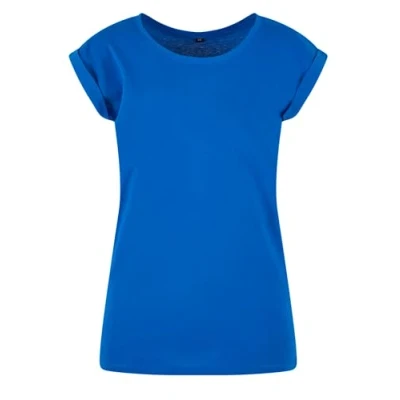 Abbildung von Build Your Brand Damen BY021 Ladies Extended Shoulder Tee T Shirt, Bright Blue, XXL