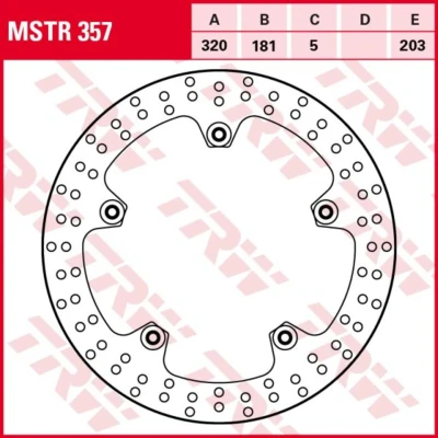 Abbildung von TRW MSTR357 Bremsscheibe 320 5 mit verpresstem Nietsystem Aluminium