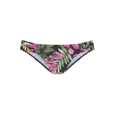 Abbildung von Lascana Bikinihose schwarzbedruckt, Damen, Größe: 34, Schwarz/bedruckt