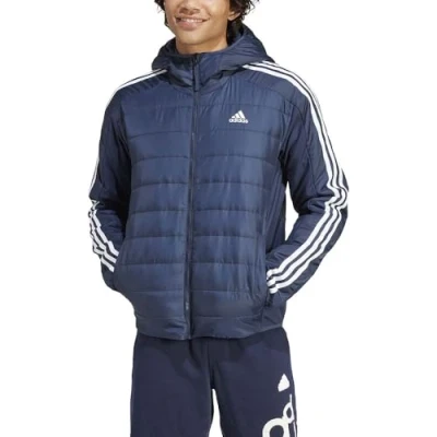 Abbildung von adidas Herren Essentials 3 Stripes Insulated Hooded Hybrid Jacket Jacke, Legend Ink, M