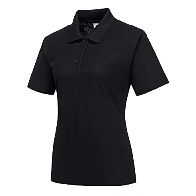 Abbildung von Portwest Damen Naples Polo Shirt, Größe: L, Farbe: Schwarz, B209BKRL
