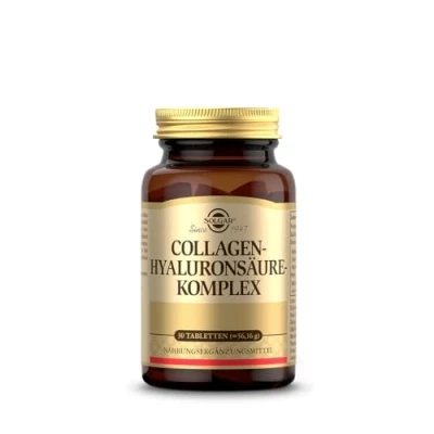 Abbildung von SOLGAR® Collagen Hyaluronsäure Komplex Mit patentiertem BioCell II® sowie Vitamin C 30 Tabletten für einen Monat