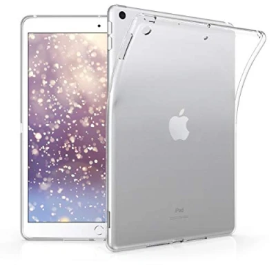 Abbildung von kwmobile Hülle kompatibel mit Apple iPad 10.2 (2019/2021) weiches TPU Silikon Case Transparent Tablet Cover