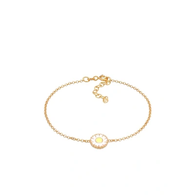 Abbildung von Elli Flower Basic Armband goldcoloured, Damen, Größe: 16, Gold coloured