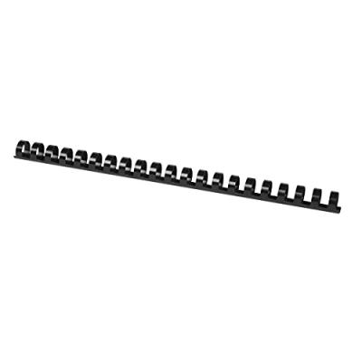 Abbildung von OFFICE PRODUCTS 20241415 05 Plastikbinderücken 100 Stück DIN A4 14mm (115 Seiten) Binderücken Bindungskämme Plastikbindung Kunststoff Farbe: Schwarz