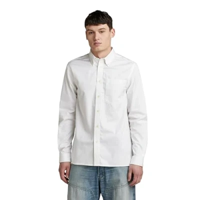 Abbildung von G Star ONE Pocket Regular Hemd, Herren, Größe: Medium, White