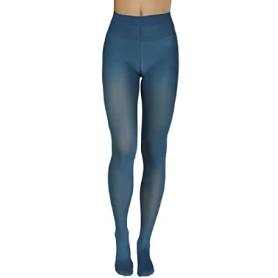 Abbildung von Annes styling Plain Damenstrumpfhose 40 Denier Matt Semi opaque Microfiber Classic Strumpfhose Zarra, Turchese L