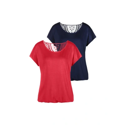 Abbildung von Lascana 2 PACK Bluse, Damen, Größe: 40/42, Rot