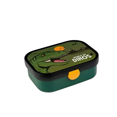 Abbildung von Mepal Brotdose Kinder Bento Box mit Fächern &amp; Gabel Meal Prep Clip Verschluss BPA frei Spülmaschinenfest 750 ml Dino