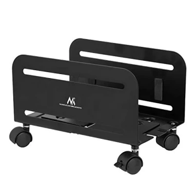 Abbildung von Maclean MC 851 Universal Computer Ständer mit Rollen Mobiler CPU Computerwagen bis 10kg Rollwagen PC Desktop