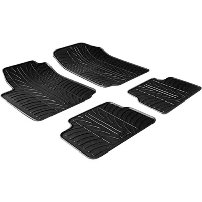 Abbildung von Gledring 0113 Fußmattensatz Gummi vorne und hinten 4 schwarz 750mm 550mm