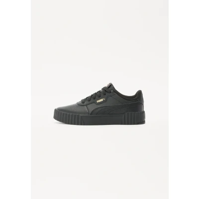 Abbildung von Puma Carina Sneaker low, Damen, Größe: 37, Black/gold Leder/synthetik