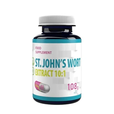 Abbildung von Johanniskraut (St John&#039;s Wort) 5,000mg Äquivalent (500mg von 10:1 Extrakt) 180 Vegane Kapseln, Laborgeprüft, Hochdosiert