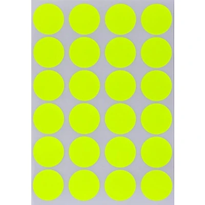 Abbildung von Sticker Neon Gelb 25 mm runde Punkt Klebepunkte in verschiedenen Farben Größe 2,5 cm Durchmesser Aufkleber 360 Vorteilspack von Royal Green