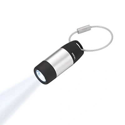 Abbildung von TROIKA Taschenlampe ECO CHARGE TOR40/SI Taschenlicht LED Lampe (weiß) über USB wiederaufladbar Metall/Kunststoff das Original von