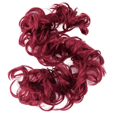 Abbildung von CAISHA XXL Haarteil Haargummi Hochsteckfrisuren Voluminös Gelockt Unordentlich Dutt Intensivrot HW29