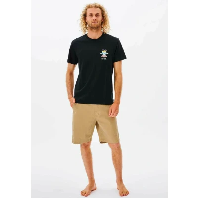 Abbildung von Rip Curl Search ICON TEE Tshirt print, Herren, Größe: Small, Black