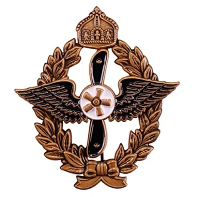 Abbildung von Deutsche schwarze Flügel Propeller Emaille Pins WW2 Militärbroschen Metall Punk Medaille Adler Abzeichen Pin