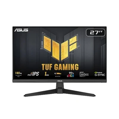 Abbildung von ASUS TUF Gaming VG279Q3A 27 Zoll Full HD Monitor 180 Hz, 1ms GtG, G Sync, FreeSync Premium, Adaptive ELMB, GameFast Input Fast IPS Panel, 16:9, 1920x1080, DisplayPort, HDMI, Speaker, Schwarz