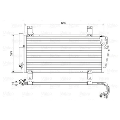 Abbildung von VALEO 814456 Klimakondensator mit Trockner Aluminium 325 MAZDA: 6 Estate, Saloon