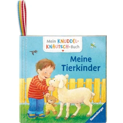 Abbildung von Mein Knuddel Knautsch Buch: Meine Tierkinder; weiches Stoffbuch, waschbares Badebuch, Babyspielzeug ab 6 Monate