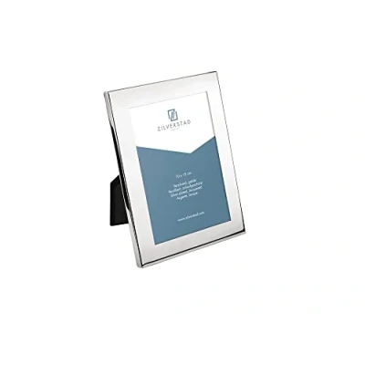Abbildung von Zilverstad Fotorahmen Riga (10 x 15cm) versilberter Rahmen &amp; Rückseite aus Samt, glänzend mit Chrom Optik