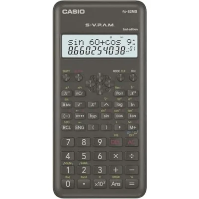 Abbildung von Casio FX 82MS 2 Wissenschaftlicher Taschenrechner, Batteriebetrieb, grau