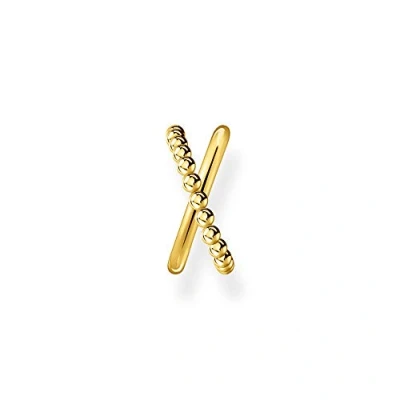 Abbildung von Thomas Sabo Einzel Ohrklemme Kugeln doppel gold vergoldetes Silber EC0023 413 39