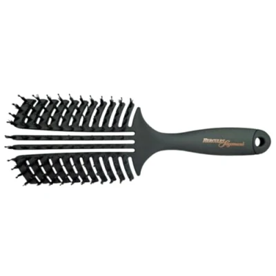 Abbildung von HERCULES SÄGEMANN 9145 Flexy Shape Haarbürste Flexible, schonende Naturhaarbürste Wildschweinborsten mit Nylonpins Entwirrbürste für lange Haare Breit