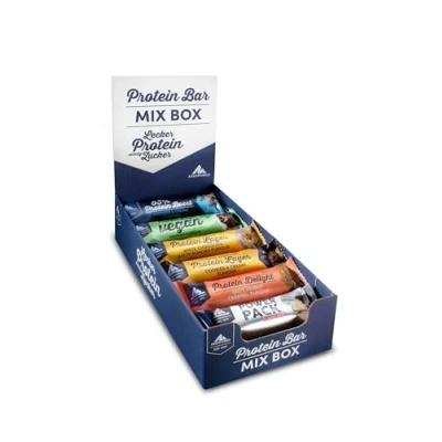 Abbildung von Multipower Protein Bar Mix Box Gemischte Eiweißriegel (12 Stück / 495g), Proteinriegel in unterschiedlichen Geschmacksrichtungen, kalorienarmer Energieriegel