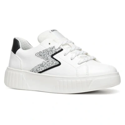 Abbildung von Geox J MIKIROSHI Girl A Sneaker, White/Silver, 34 EU