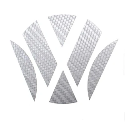 Abbildung von Finest Folia Emblem Ecken Inlays Folie Aufkleber passgenau (K006 Carbon Anthrazit)