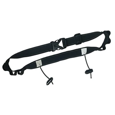 Abbildung von Triathlon Startnummer Gürtel mit elastischen Schnürsenkeln in schwarz, BELT ONLY