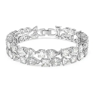 Abbildung von Swarovski Tennis Bracelet Armband silvercoloured, Damen, Größe: One Size, Silver coloured