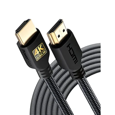 Abbildung von PowerBear 4K HDMI Kabel 6m 18Gbps Hochgeschwindigkeit Kabel, geflochtenes Nylon &amp; Goldstecker, @ 60Hz, Ultra HD, 2K, 1080P, ARC CL3 zertifiziert für Laptop, Monitor, PS5, PS4 mehr