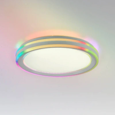 Abbildung von JUST LIGHT Deckenleuchte »SPHERIC«, 2 flammig, Leuchtmittel LED Board fest integriert integriert, LED, CCT über Fernbedienung, RGB Rainbow, Infrarot inkl., dimmbar