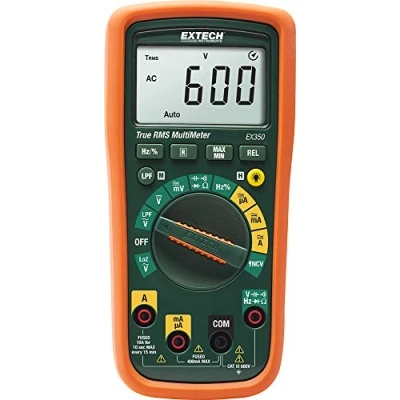Abbildung von Extech EX350 Professionelles Multimeter mit TRMS und NCV Detektor, Orange, Grau, Grün