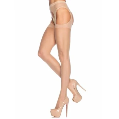 Abbildung von Leg Avenue Feinstrümpfe mit Hüftgürtel in Strapsoptik O/S, 1 Stück