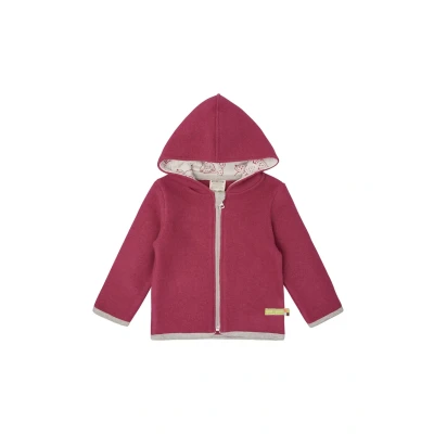 Abbildung von loud + proud MIT Kapuze Fleecejacke für Kinder, Größe: 122/128, Rouge