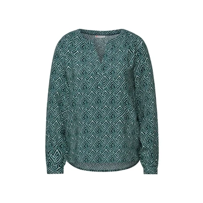 Abbildung von STREET ONE Damen A345249 Bedruckte Bluse, Cool Vintage Green, 44 EU