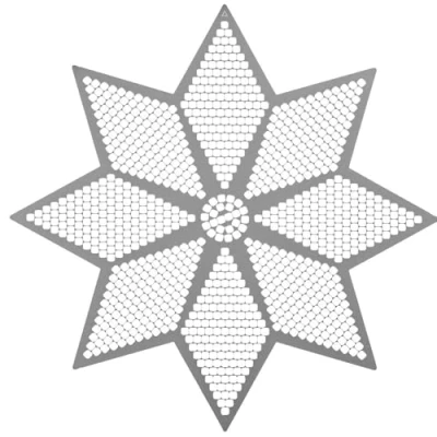 Abbildung von Ideen mit Herz Diamond Painting Lineal Stern 3 Schablone für runde Steine Legefläche: 15,9 cm x