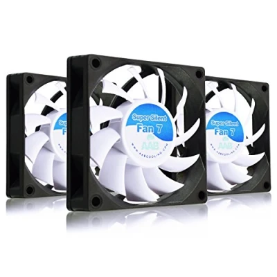 Abbildung von AABCOOLING Super Silent Fan 7 Leise und Efizient 70mm Gehäuselüfter mit 4 Anti Vibration Pads Lüfter, 3D Drucker, PC Ventilator, Wertpaket 3 Stück