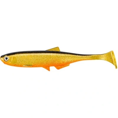 Abbildung von LMAB Bleak Shad 6 cm, 9 12 15 18 cm KÖFI Gummifisch Angelköder Gummiköder für: Zander, Barsch, Hecht &amp; Forelle Zanderköder Hechtköder Kunstköder (12 Gold Orange)