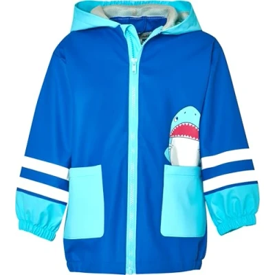 Abbildung von Playshoes HAI Regenbekleidung Regenjacke / wasserabweisende Jacke für Kinder, Größe: 86, Blue
