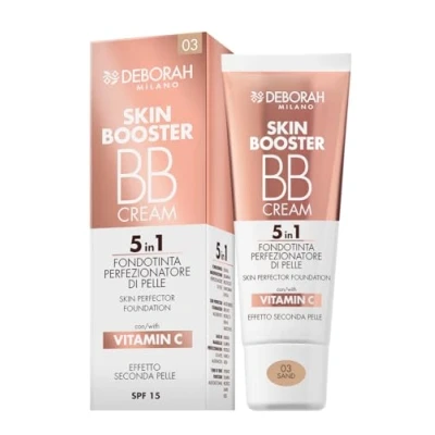 Abbildung von Deborah Milano BB Cream Skin Booster Nr. 03 Sand LSF 15 mit Vitamin C, getönte Gesichtscreme für eine zweite Haut, 30 ml