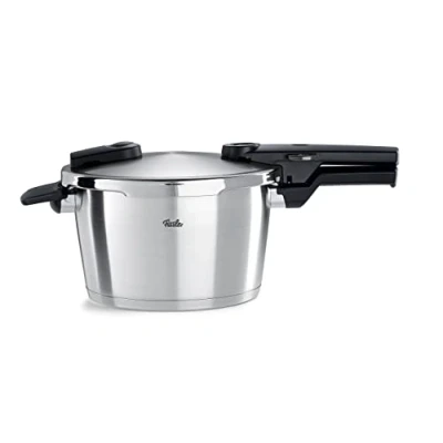 Abbildung von Fissler Vitaquick Premium / Schnellkochtopf (6 L, Ø 22 cm) Edelstahl Dampfkochtopf, 2 Garstufen, Made in Germany Induktion