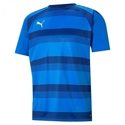 Abbildung von puma Herren Teamvision Jersey Shirt, Farbe: Electric Blue Lemonade limoges White, 3XL